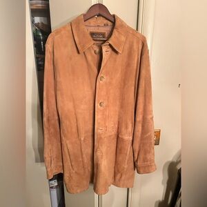 Tasso Elba Tan Suede Shirt Jacket